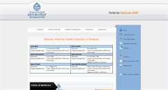 Desktop Screenshot of matriculaweb.unap.cl