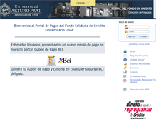 Tablet Screenshot of pagosfondo.unap.cl
